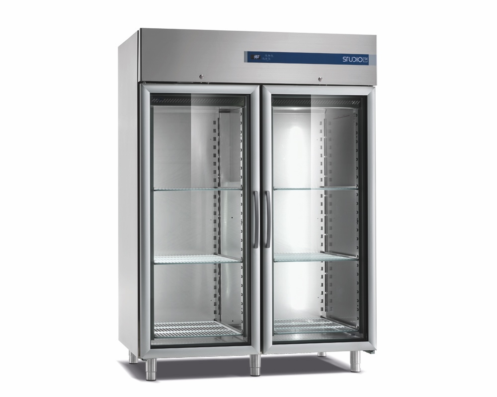 ARMADIO REFRIGERATO RISTORAZIONE TOP LINE 1400L PORTE A VETRO, -2°/+8°C