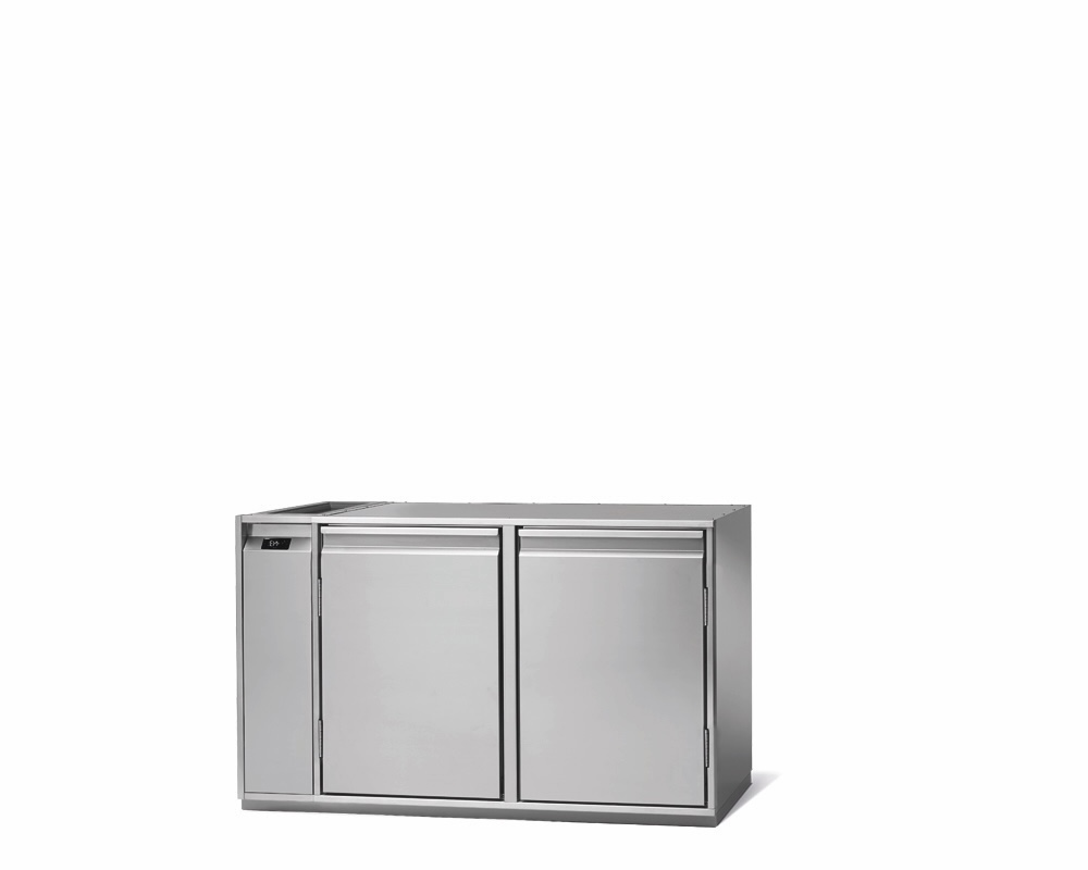 2-DOOR REFRIGERATED BEVERAGE COUNTER, 680mm DEPTH