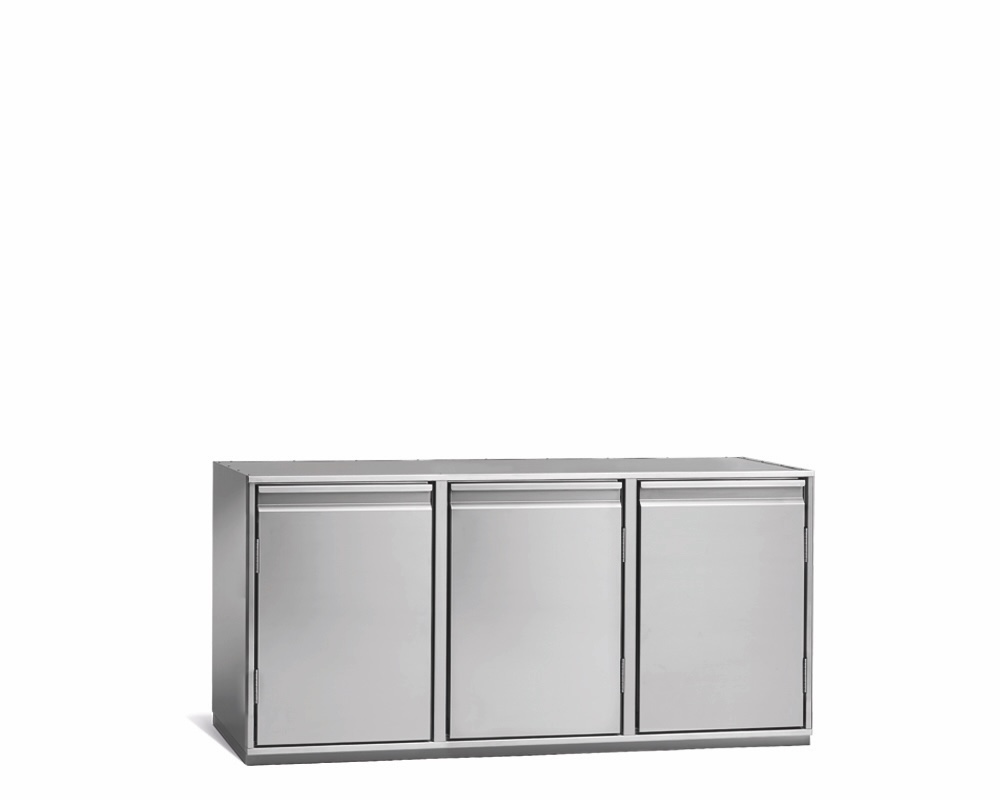 3-DOOR REFRIGERATED BEVERAGE COUNTER, 680mm DEPTH