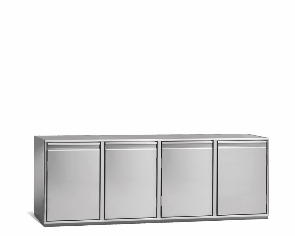 4-DOOR REFRIGERATED BEVERAGE COUNTER, 680mm DEPTH