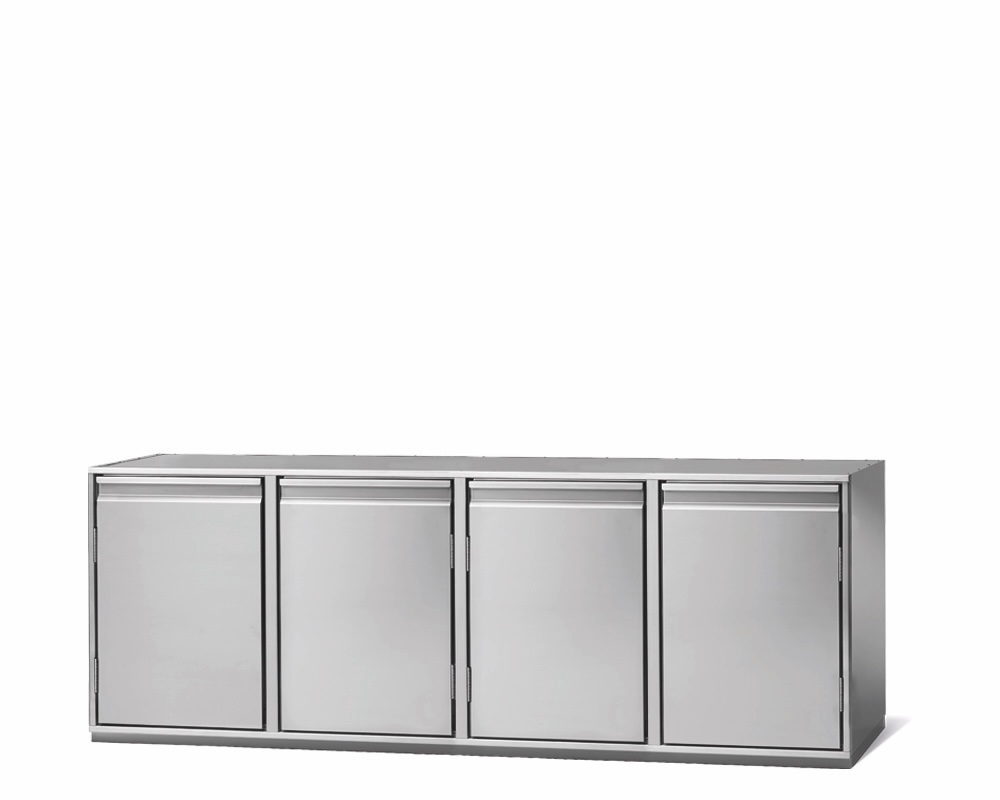 4-DOOR REFRIGERATED BEVERAGE COUNTER, 680mm DEPTH