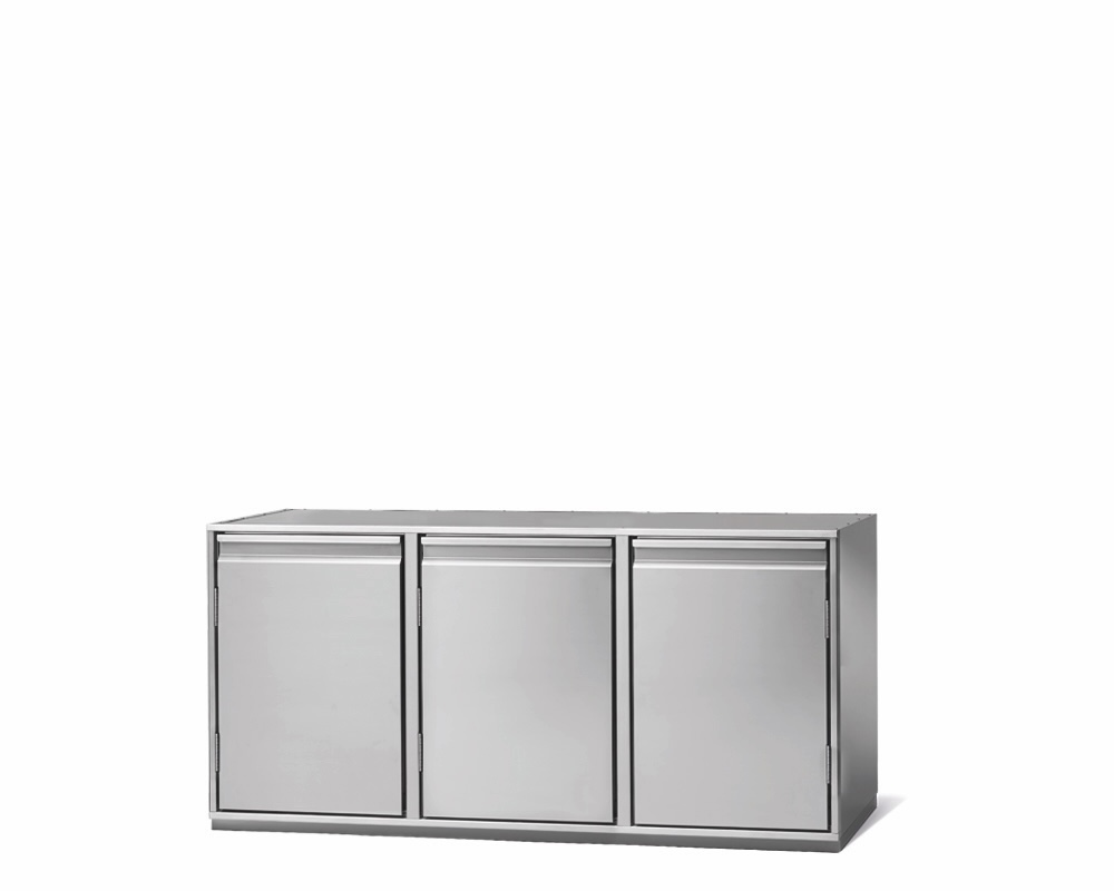 3-DOOR REFRIGERATED BEVERAGE COUNTER, 580mm DEPTH