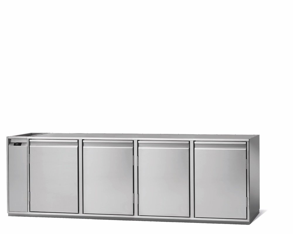 4-DOOR REFRIGERATED BEVERAGE COUNTER, 580mm DEPTH