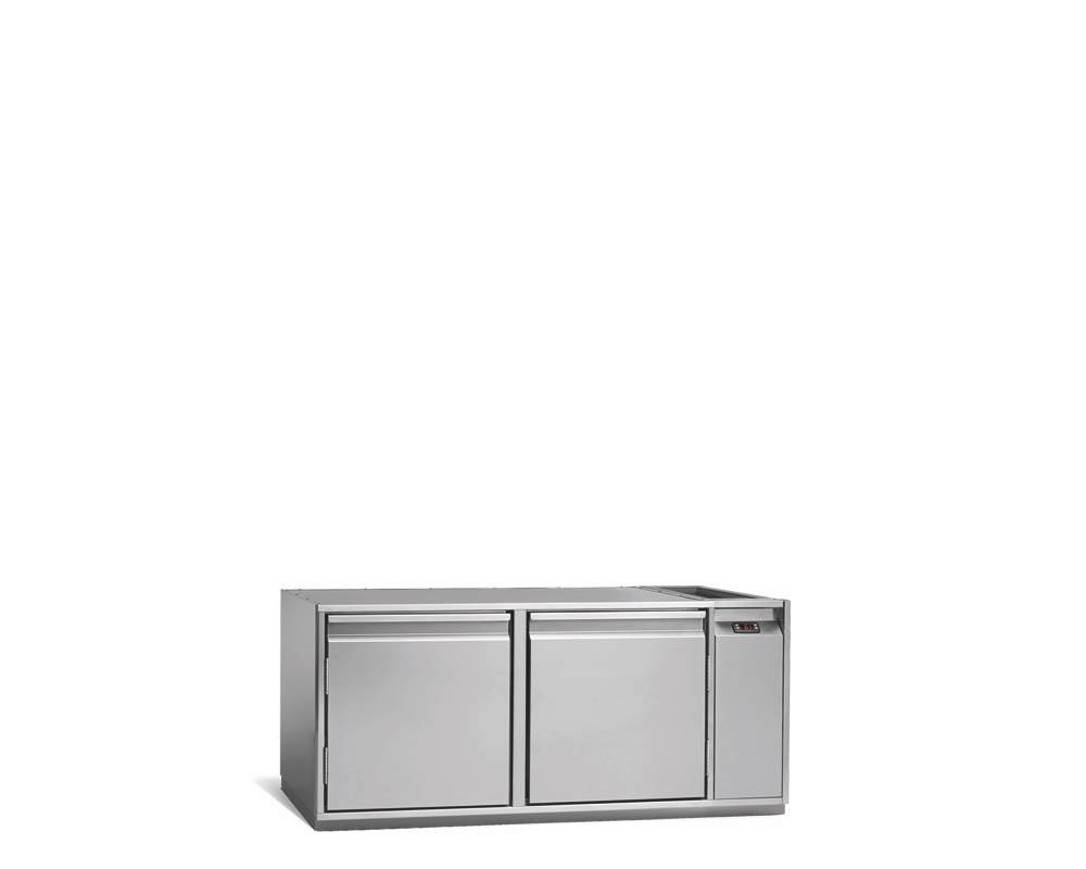 2-DOOR REFRIGERATED BEVERAGE COUNTER HEIGHT 515mm