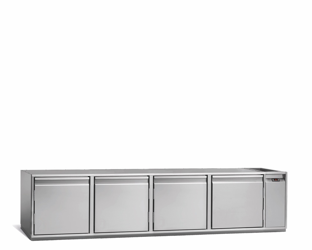 4-DOOR REFRIGERATED BEVERAGE COUNTER HEIGHT 515mm