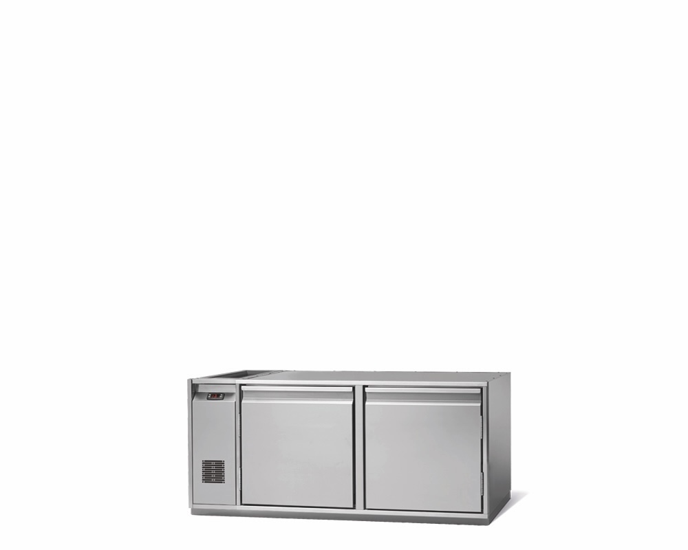 2-DOOR REFRIGERATED COUNTER FOR CATERING, -2°C/+8°C