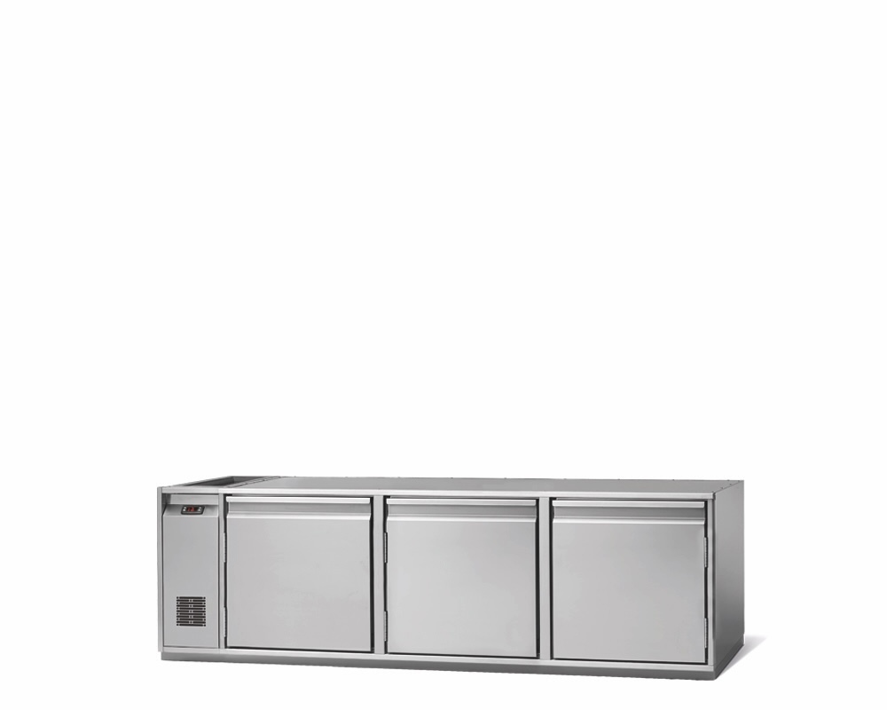 3-DOOR REFRIGERATED COUNTER FOR CATERING, -2°C/+8°C