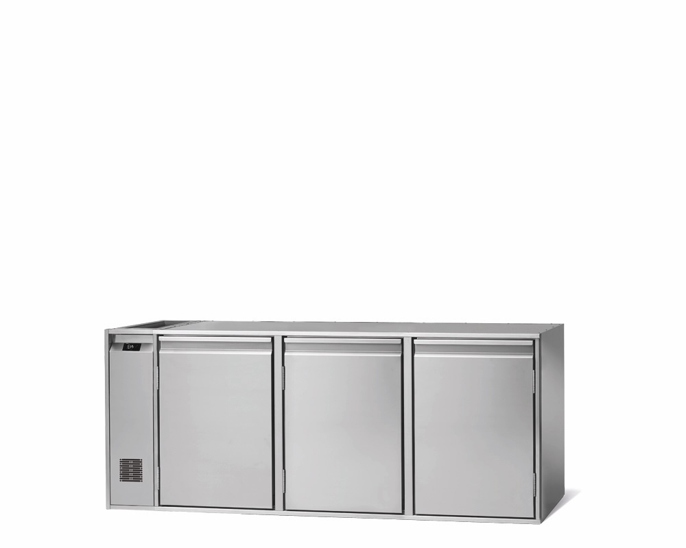 3-DOOR REFRIGERATED COUNTER FOR CATERING, -2°C/+8°C