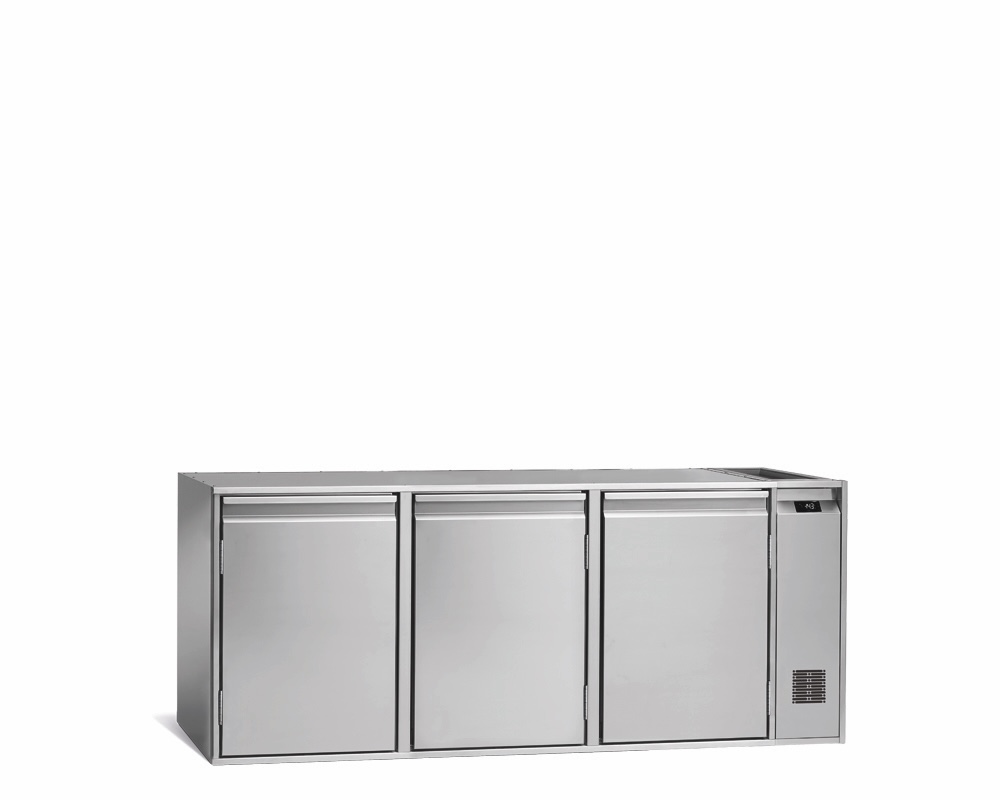 3-DOOR REFRIGERATED COUNTER FOR CATERING, -2°C/+8°C