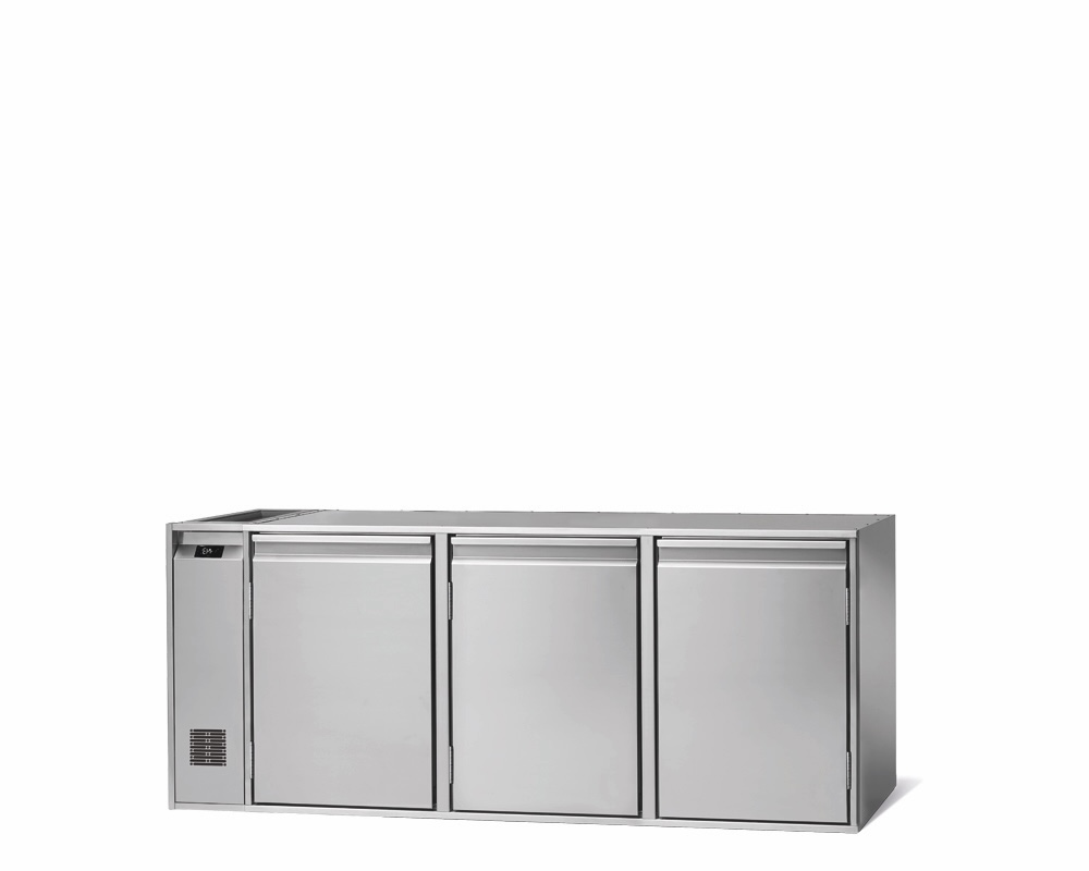 3-DOOR REFRIGERATED COUNTER FOR CATERING, -2°C/+8°C