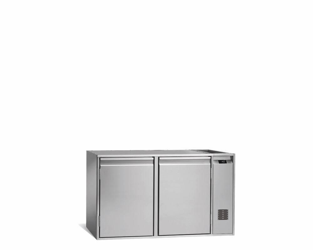 2-DOOR FREEZER COUNTER FOR CATERING, -18°C/-22°C