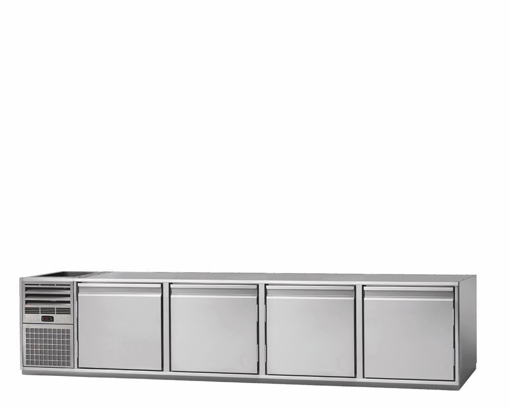 4-DOOR REFRIGERATED COUNTER FOR CATERING, -2°C/+8°C