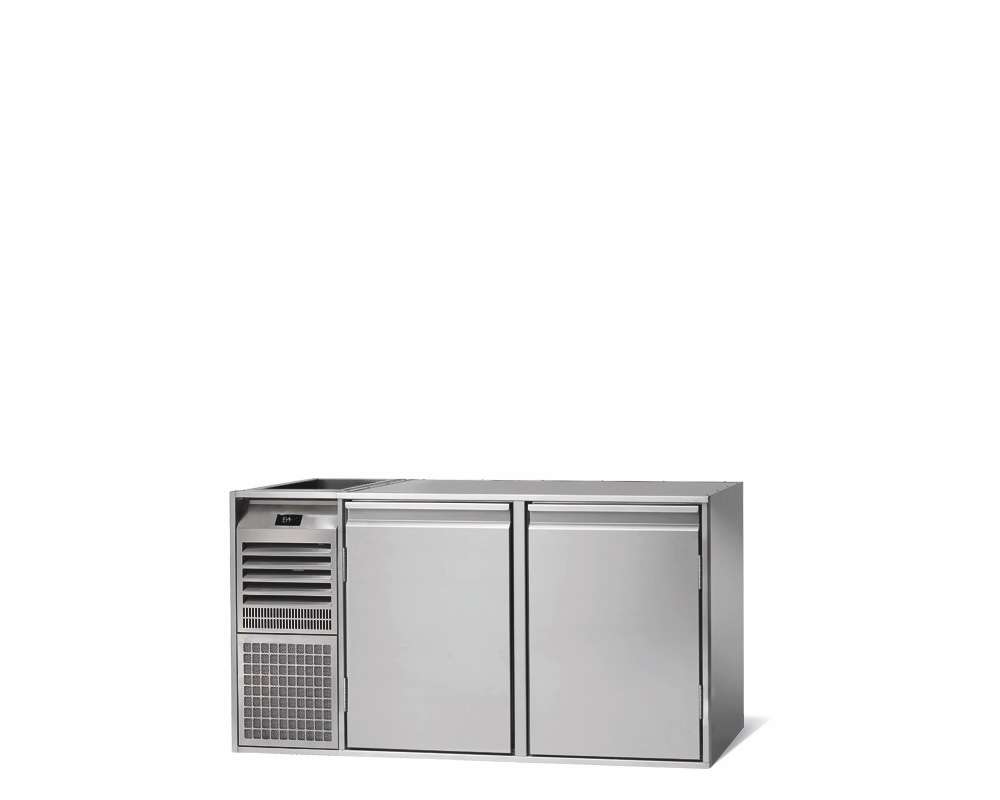2-DOOR FREEZER COUNTER FOR CATERING, -18°C/-22°C