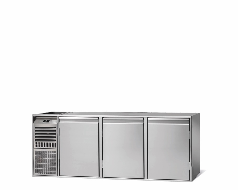 3-DOOR REFRIGERATED COUNTER FOR CATERING, -18°/-22°C