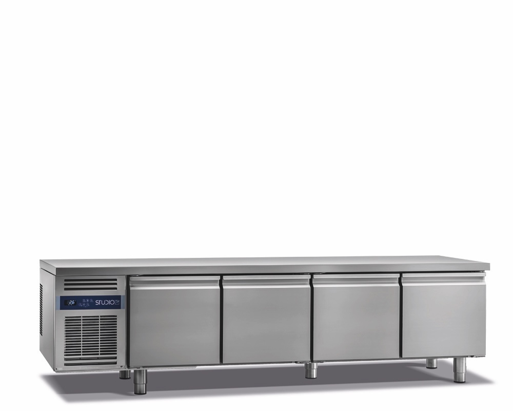 TOP LINE 4-DOOR REFRIGERATED COUNTER FOR CATERING, 0/+8°C