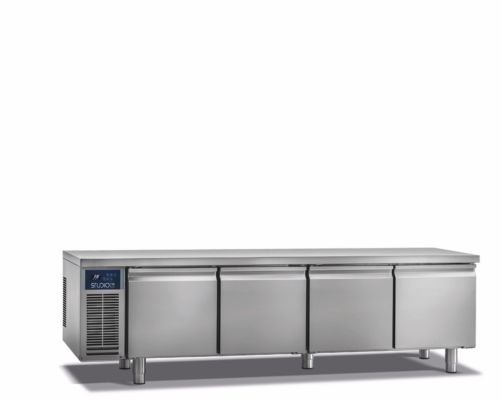 TOP LINE 4-DOOR REFRIGERATED COUNTER FOR CATERING, 0/+8°C