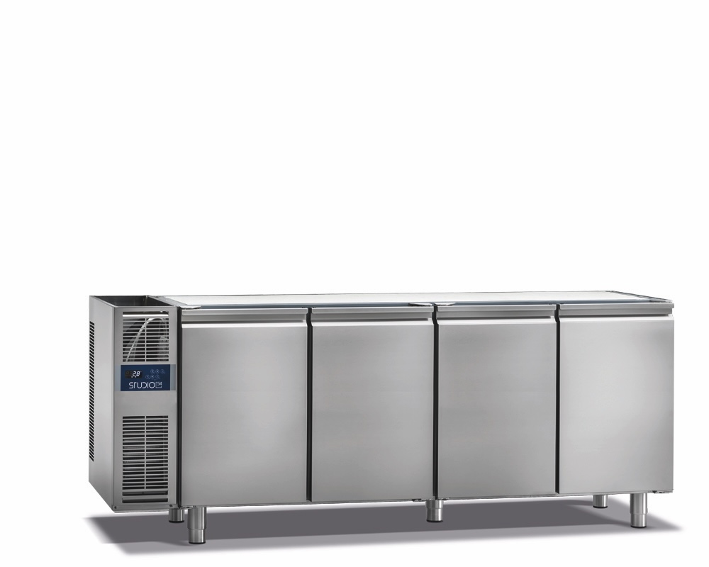 TOP LINE 4-DOOR REFRIGERATED COUNTER FOR CATERING, 0/+8°C