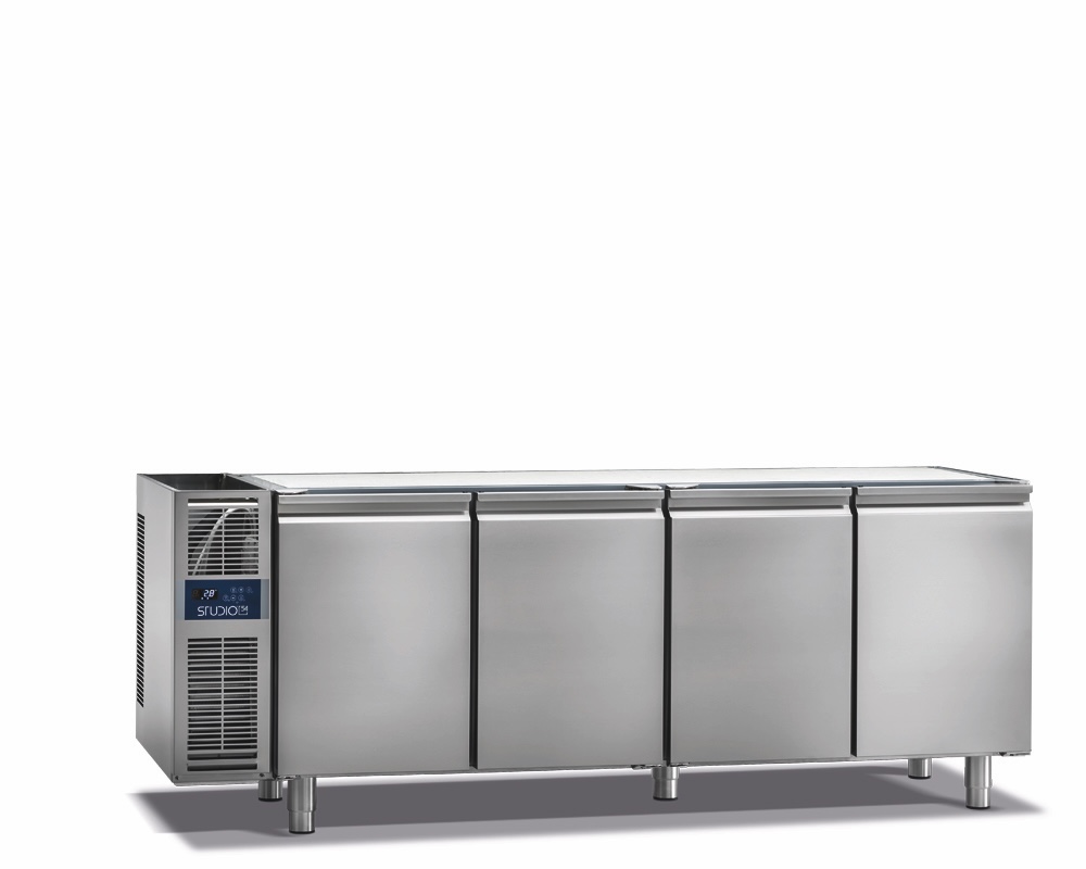 TOP LINE 4-DOOR REFRIGERATED COUNTER FOR CATERING, 0/+8°C
