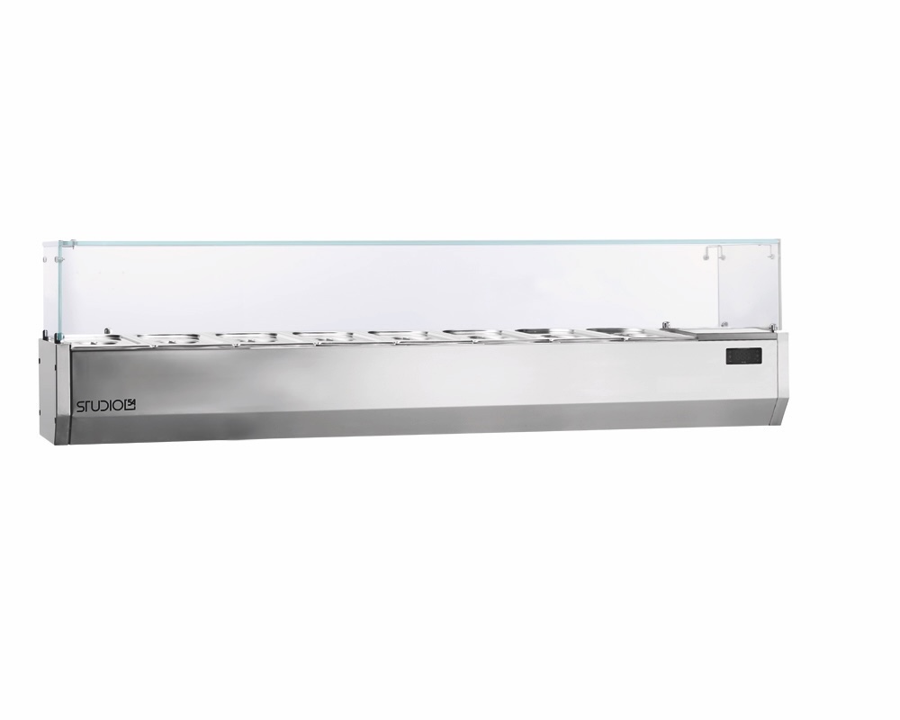 VITRINE PORTE-INGRÉDIENTS GN 1/3 AVEC VITRES