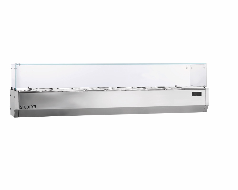 VITRINE PORTE-INGRÉDIENTS GN 1/3 AVEC VITRES