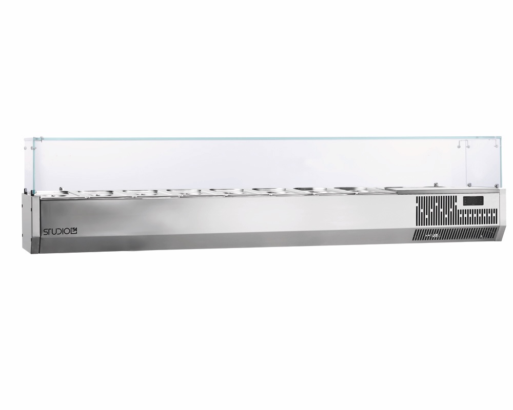 VITRINE PORTE-INGRÉDIENTS GN 1/3 AVEC VITRES